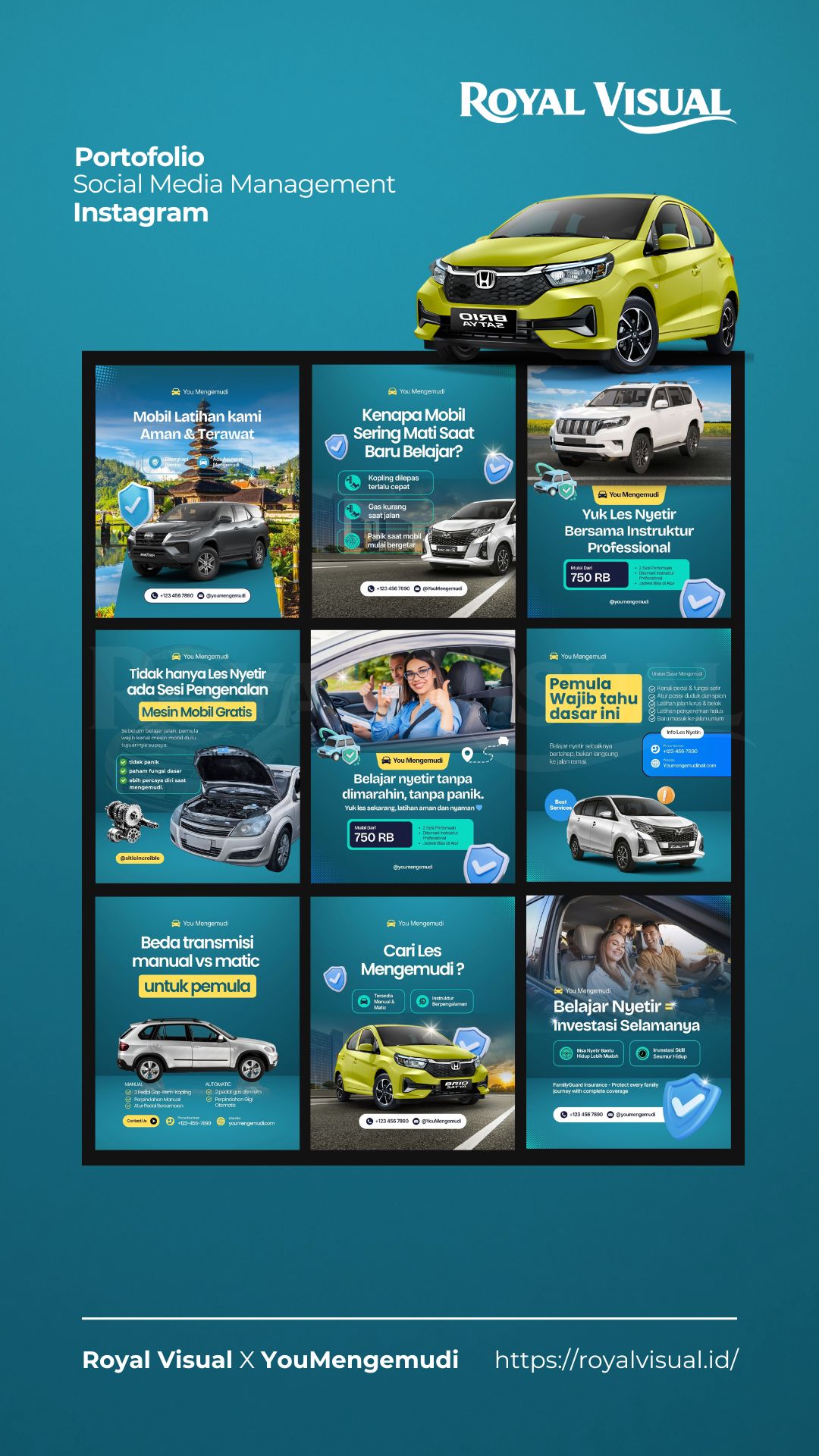 Portofolio Instagram Les Mengemudi by Royal Visual